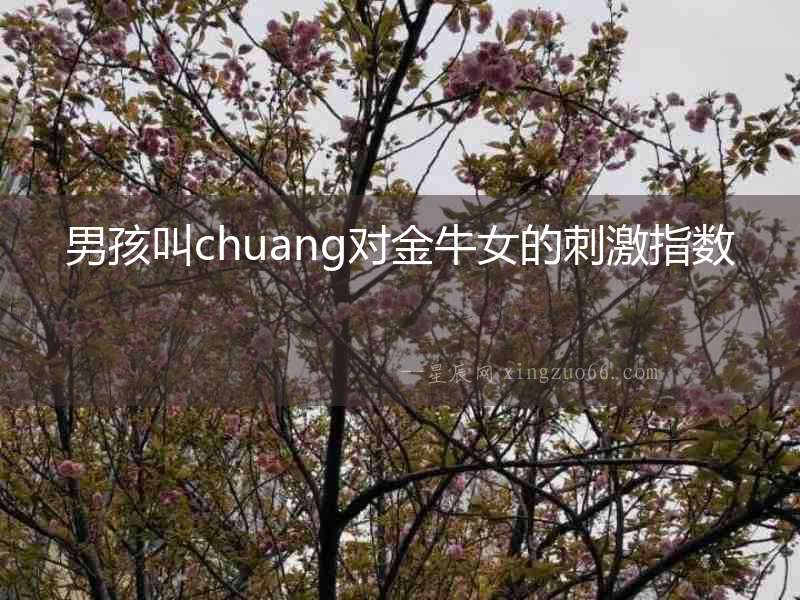 男孩叫chuang對金牛女的刺激指數