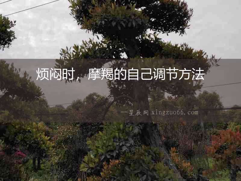 煩悶時(shí)，摩羯的自己調(diào)節(jié)方法