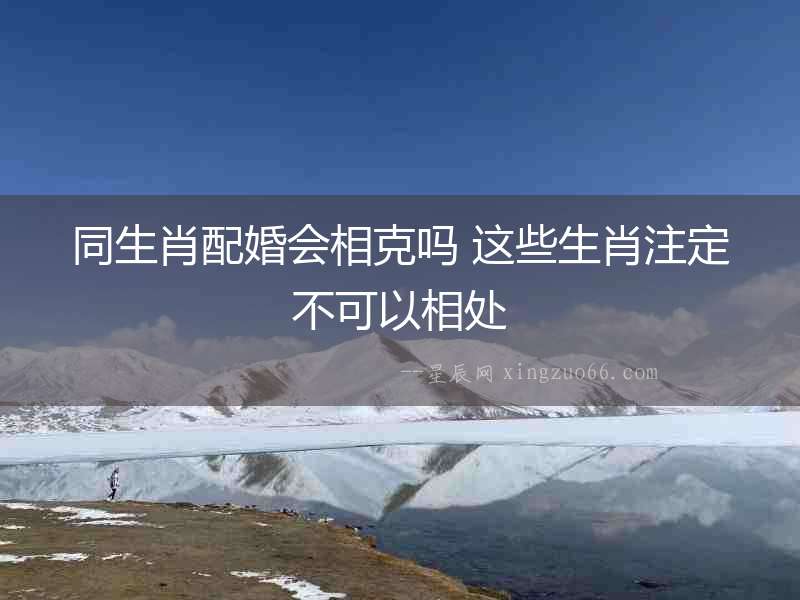 同生肖配婚會相克嗎 這些生肖注定不可以相處