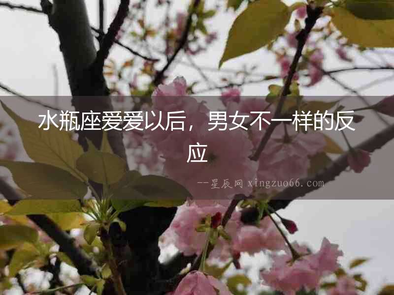 水瓶座愛愛以后，男女不一樣的反應