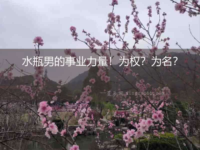 水瓶男的事業力量！為權？為名？