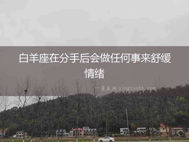 白羊座在分手后會做任何事來舒緩情緒