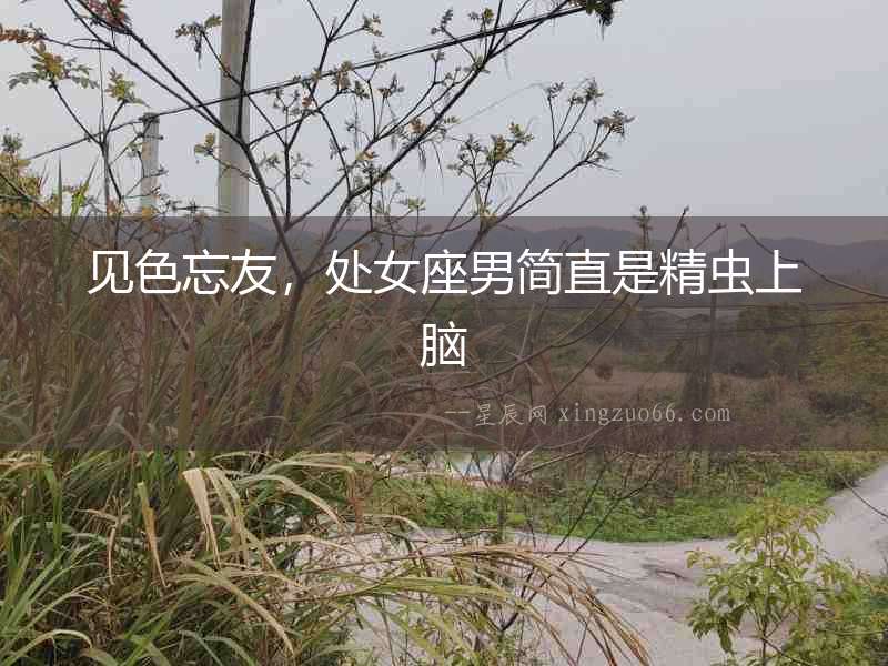 見色忘友，處女座男簡直是精蟲上腦