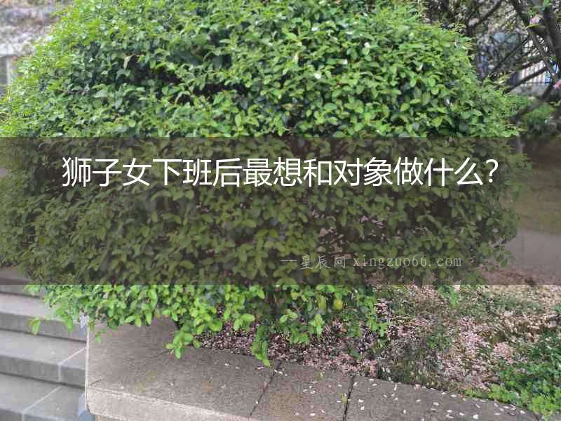 獅子女下班后最想和對象做什么？