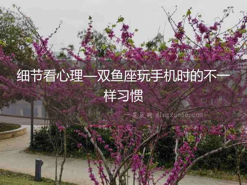細節(jié)看心理—雙魚座玩手機時的不一樣習(xí)慣