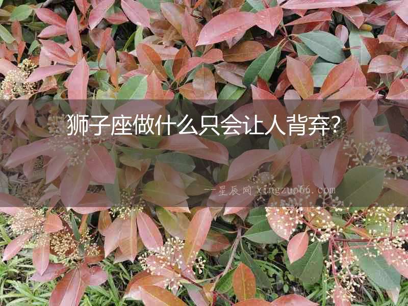 獅子座做什么只會讓人背棄？