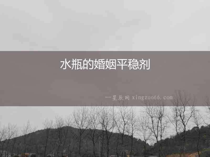 水瓶的婚姻平穩劑