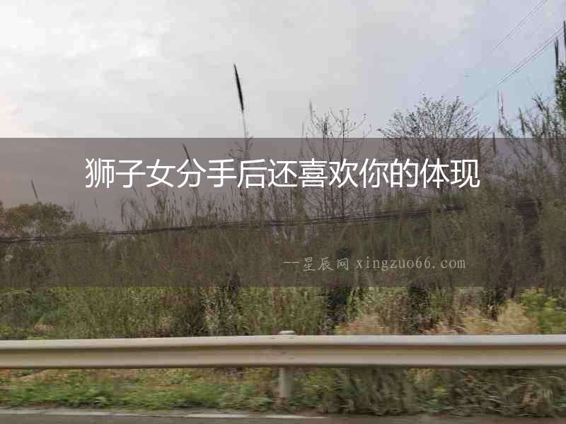 獅子女分手后還喜歡你的體現