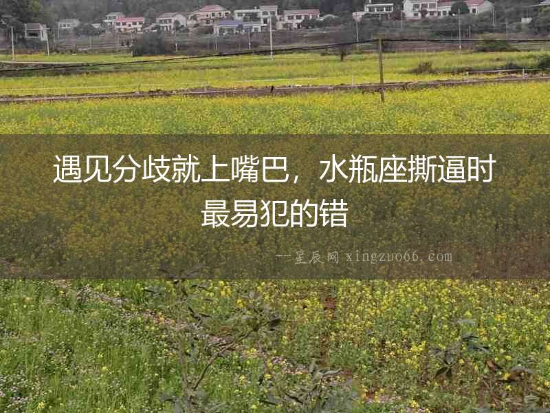 遇見分歧就上嘴巴，水瓶座撕逼時最易犯的錯