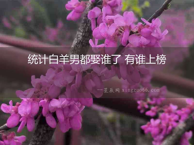 統(tǒng)計(jì)白羊男都娶誰(shuí)了 有誰(shuí)上榜