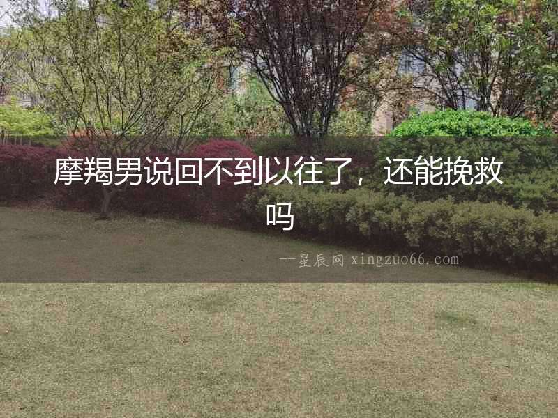 摩羯男說(shuō)回不到以往了，還能挽救嗎