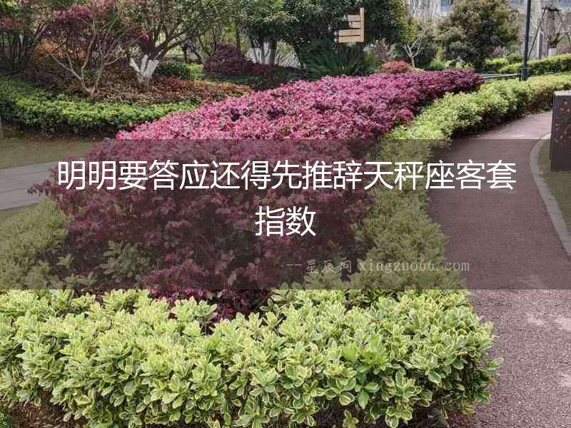 明明要答應(yīng)還得先推辭天秤座客套指數(shù)