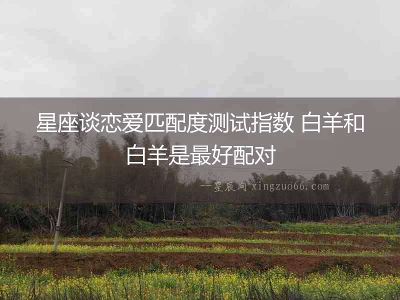 星座談戀愛匹配度測(cè)試指數(shù) 白羊和白羊是最好配對(duì)