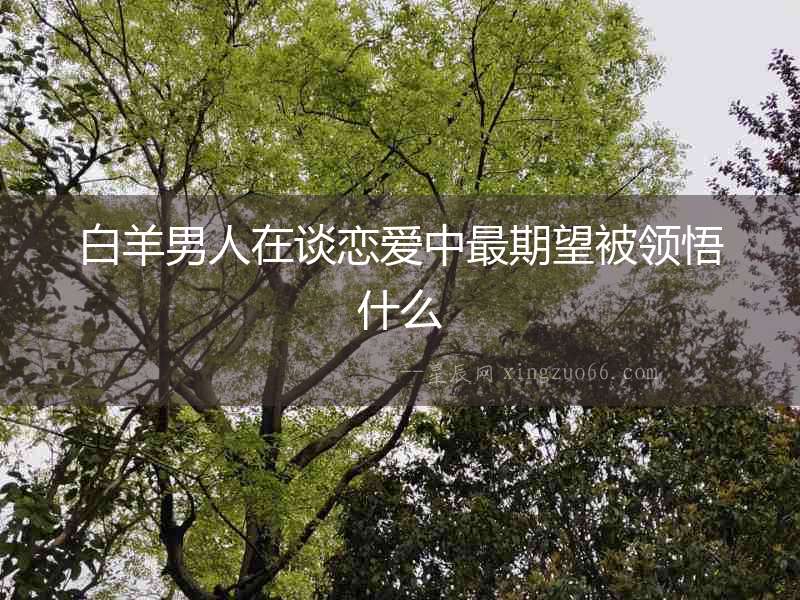 白羊男人在談戀愛中最期望被領(lǐng)悟什么