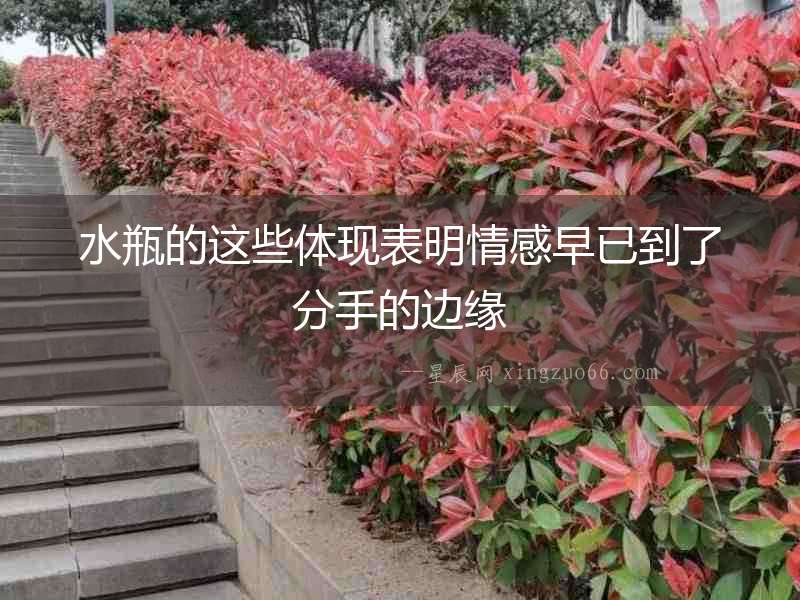 水瓶的這些體現表明情感早已到了分手的邊緣
