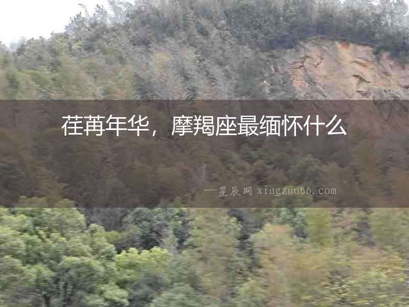 荏苒年華，摩羯座最緬懷什么