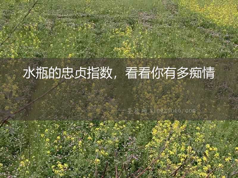 水瓶的忠貞指數(shù)，看看你有多癡情