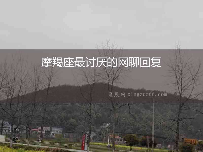摩羯座最討厭的網(wǎng)聊回復(fù)