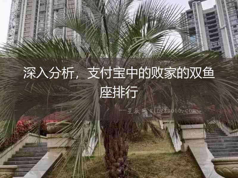 深入分析，支付寶中的敗家的雙魚座排行
