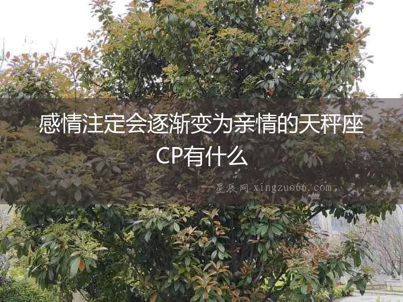 感情注定會逐漸變?yōu)橛H情的天秤座CP有什么