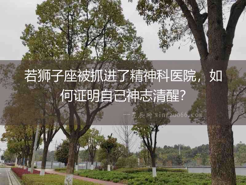 若獅子座被抓進了精神科醫院，如何證明自己神志清醒？