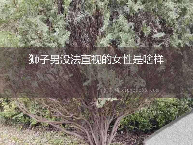 獅子男沒(méi)法直視的女性是啥樣