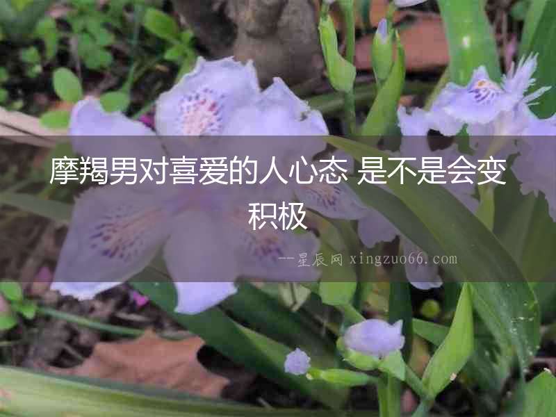 摩羯男對喜愛的人心態(tài) 是不是會變積極
