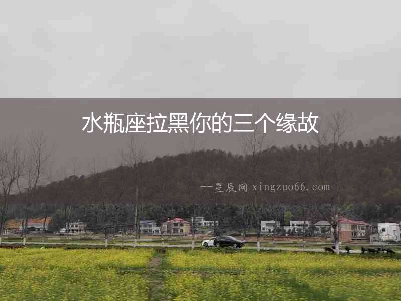 水瓶座拉黑你的三個(gè)緣故