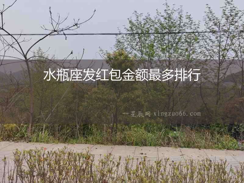 水瓶座發(fā)紅包金額最多排行