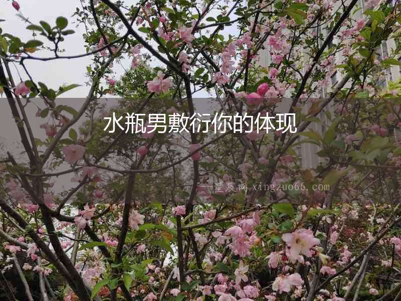 水瓶男敷衍你的體現(xiàn)