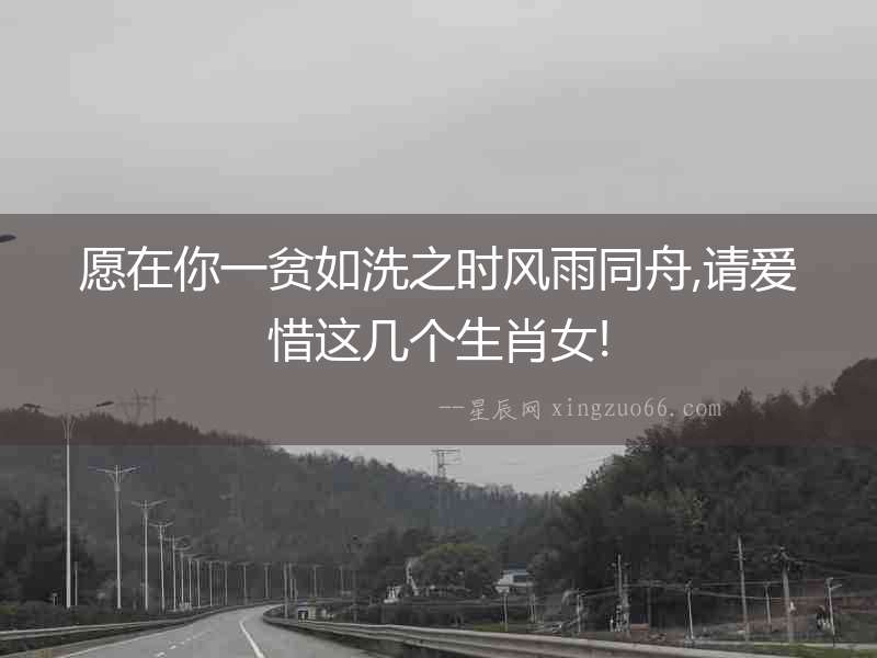 愿在你一貧如洗之時風(fēng)雨同舟,請愛惜這幾個生肖女!