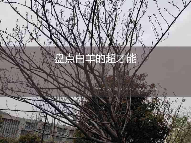 盤點白羊的超才能