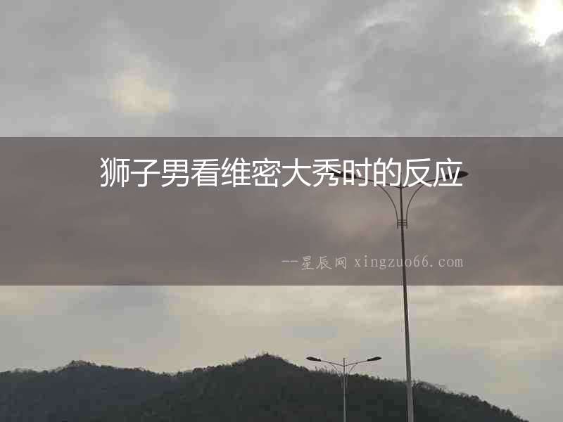 獅子男看維密大秀時的反應
