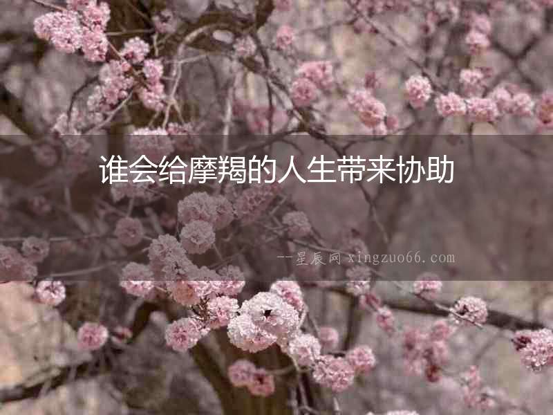 誰會給摩羯的人生帶來協助