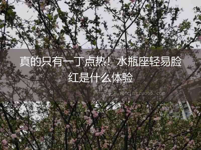真的只有一丁點熱！水瓶座輕易臉紅是什么體驗