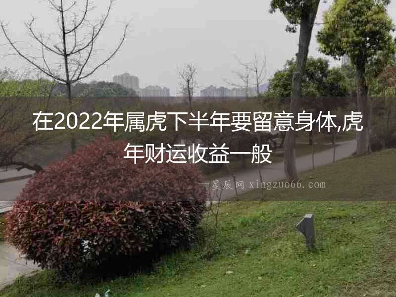 在2022年屬虎下半年要留意身體,虎年財運收益一般