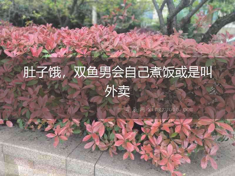 肚子餓，雙魚男會自己煮飯或是叫外賣