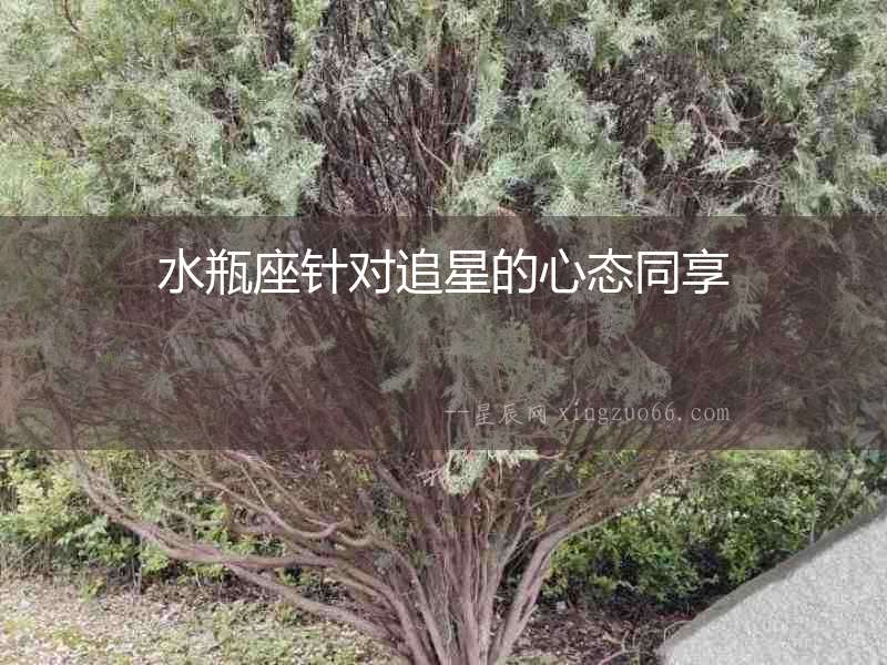 水瓶座針對追星的心態(tài)同享
