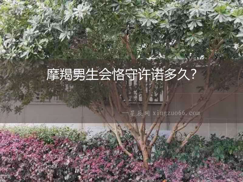 摩羯男生會恪守許諾多久？