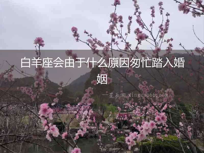白羊座會由于什么原因匆忙踏入婚姻