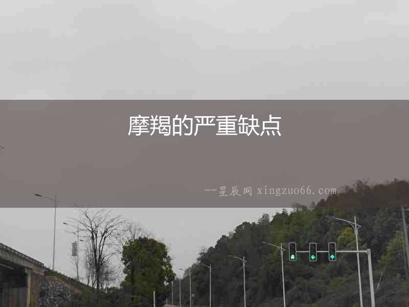 摩羯的嚴重缺點