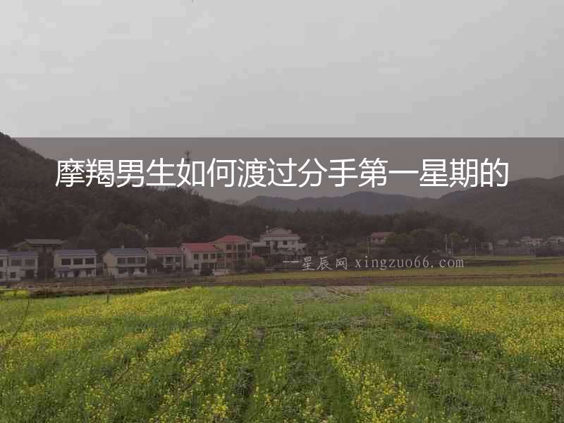 摩羯男生如何渡過(guò)分手第一星期的