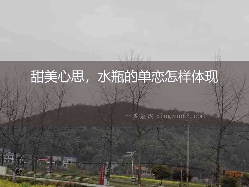 甜美心思，水瓶的單戀怎樣體現