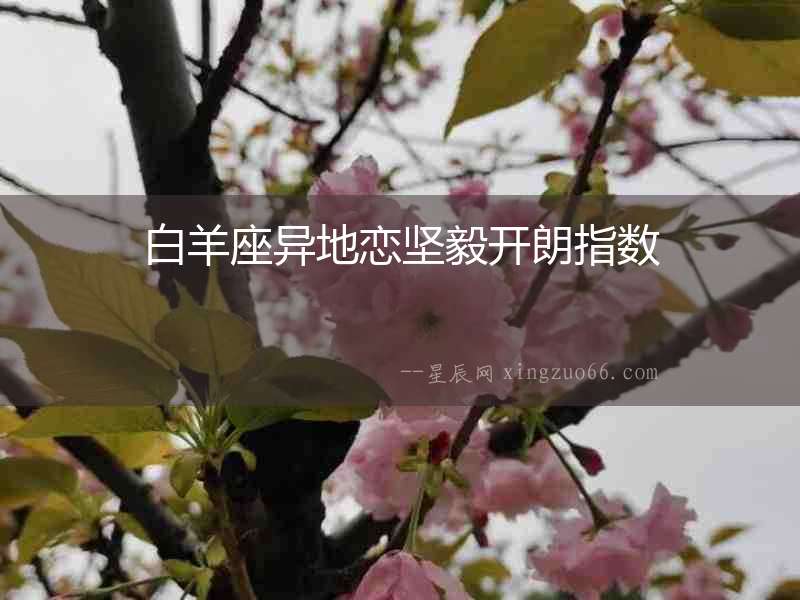 白羊座異地戀堅(jiān)毅開(kāi)朗指數(shù)