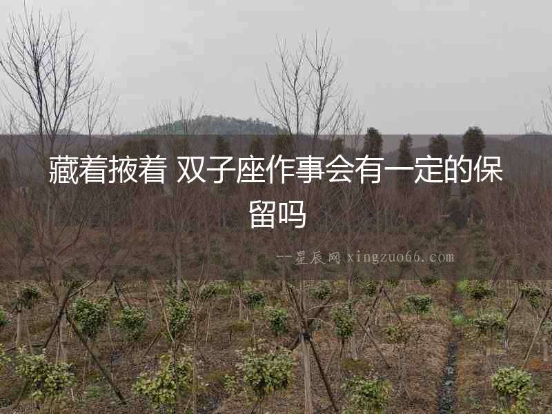 藏著掖著 雙子座作事會(huì)有一定的保留嗎