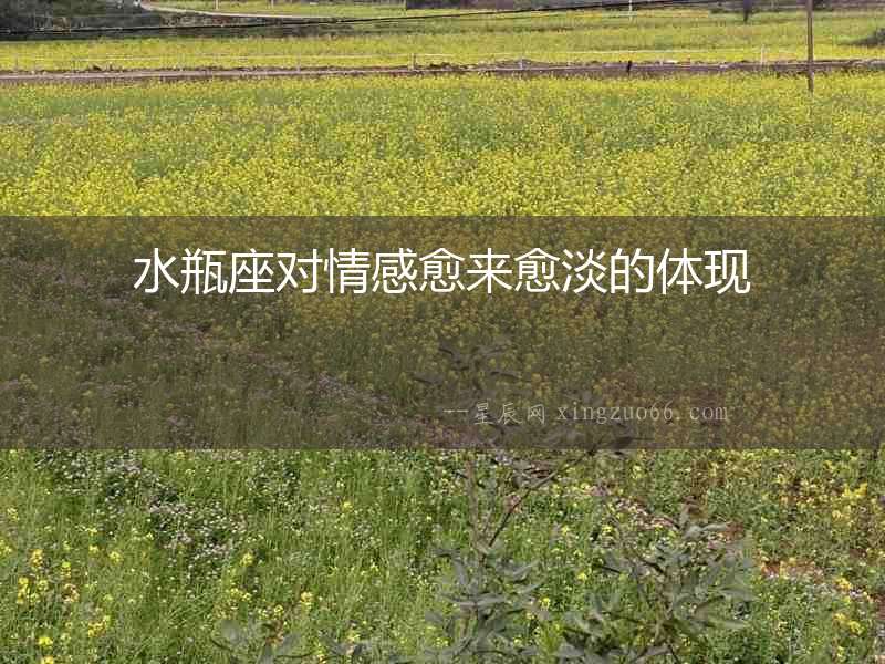 水瓶座對情感愈來愈淡的體現