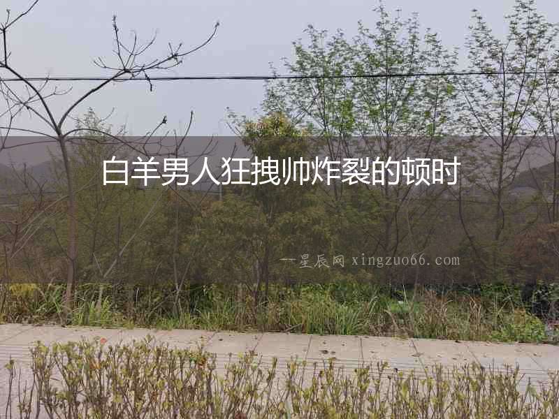 白羊男人狂拽帥炸裂的頓時(shí)