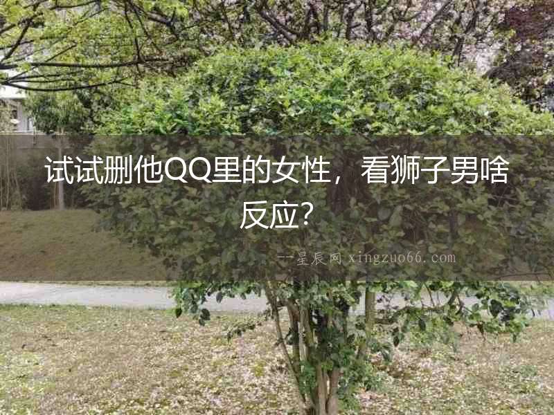 試試刪他QQ里的女性，看獅子男啥反應？