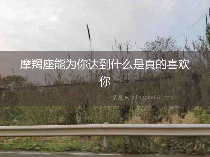 摩羯座能為你達到什么是真的喜歡你