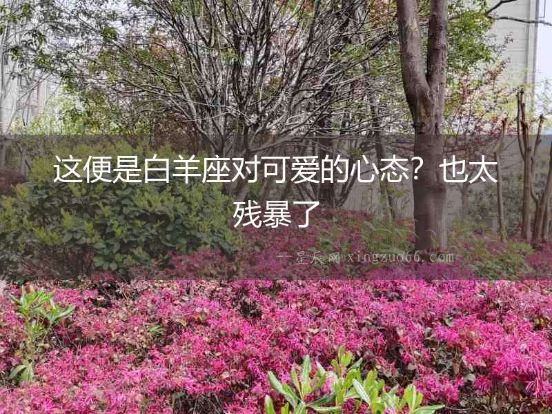 這便是白羊座對可愛的心態？也太殘暴了